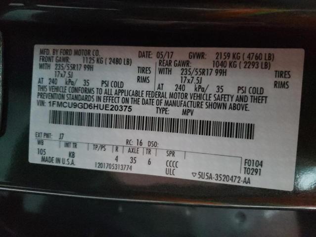 Photo 13 VIN: 1FMCU9GD6HUE20375 - FORD ESCAPE SE 