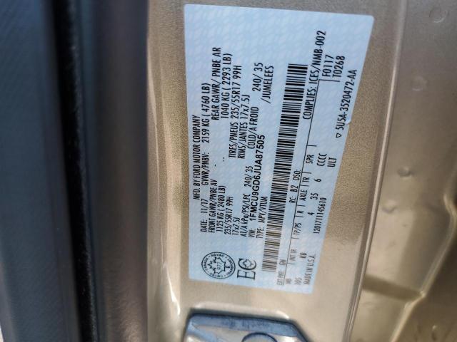 Photo 9 VIN: 1FMCU9GD6JUA87505 - FORD ESCAPE SE 