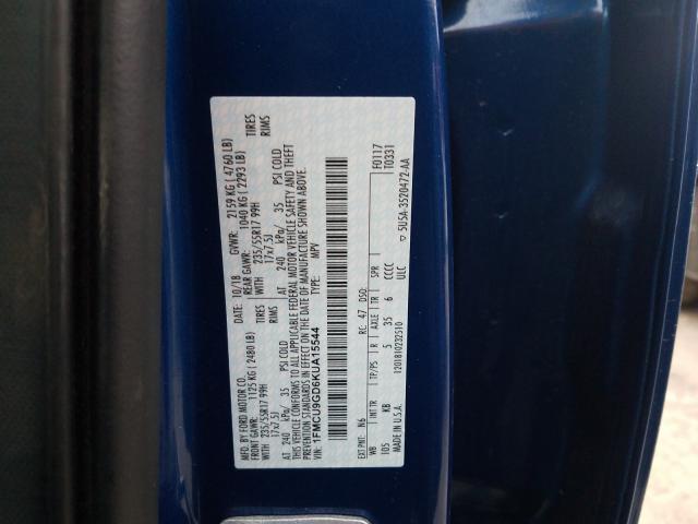 Photo 9 VIN: 1FMCU9GD6KUA15544 - FORD ESCAPE SE 