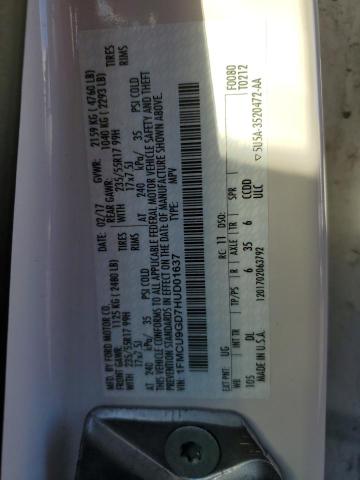 Photo 9 VIN: 1FMCU9GD7HUD01637 - FORD ESCAPE SE 