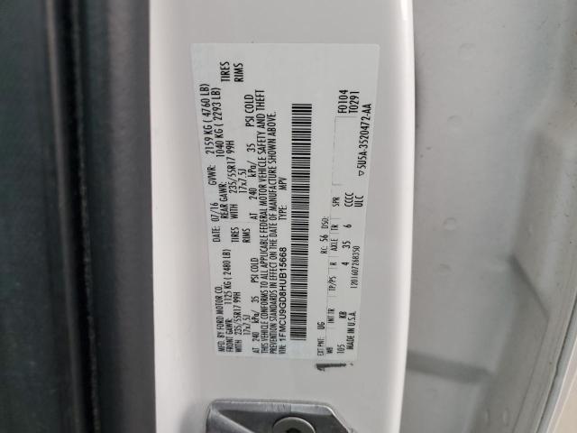 Photo 12 VIN: 1FMCU9GD8HUB15668 - FORD ESCAPE SE 