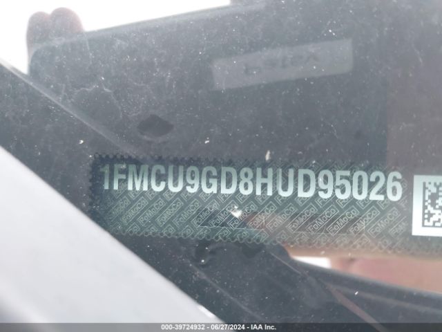 Photo 8 VIN: 1FMCU9GD8HUD95026 - FORD ESCAPE 