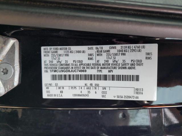 Photo 13 VIN: 1FMCU9GD8JUC74969 - FORD ESCAPE 