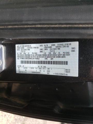 Photo 9 VIN: 1FMCU9GD8KUA15562 - FORD ESCAPE SE 