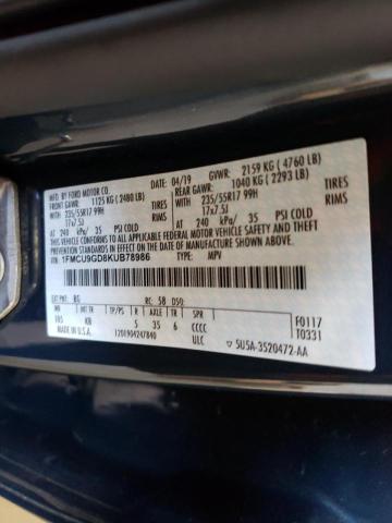 Photo 9 VIN: 1FMCU9GD8KUB78986 - FORD ESCAPE SE 