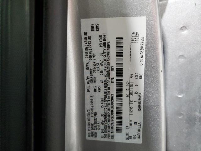 Photo 12 VIN: 1FMCU9GD8KUB92063 - FORD ESCAPE SE 