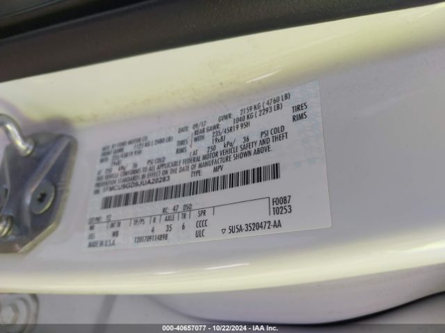 Photo 8 VIN: 1FMCU9GD9JUA20283 - FORD ESCAPE 