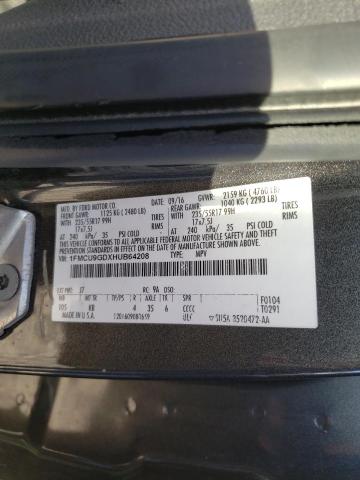 Photo 9 VIN: 1FMCU9GDXHUB64208 - FORD ESCAPE SE 