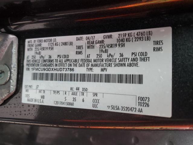 Photo 12 VIN: 1FMCU9GDXHUD73786 - FORD ESCAPE 