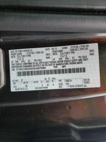 Photo 9 VIN: 1FMCU9GX0GUA87888 - FORD ESCAPE SE 