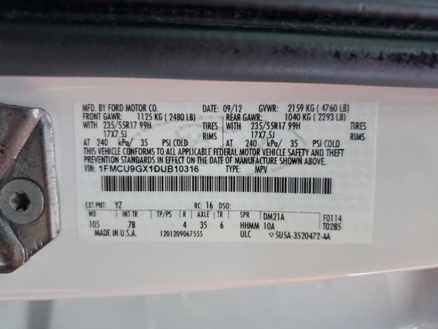 Photo 12 VIN: 1FMCU9GX1DUB10316 - FORD ESCAPE 