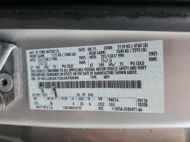 Photo 12 VIN: 1FMCU9GX1GUA76690 - FORD ESCAPE SE 