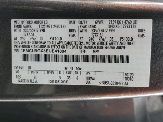 Photo 11 VIN: 1FMCU9GX3EUE41884 - FORD ESCAPE 