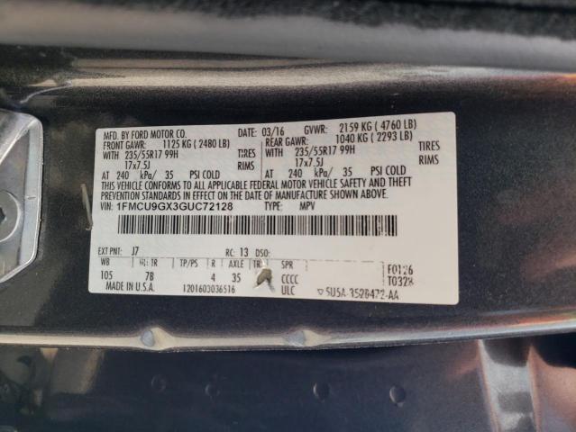 Photo 11 VIN: 1FMCU9GX3GUC72128 - FORD ESCAPE SE 