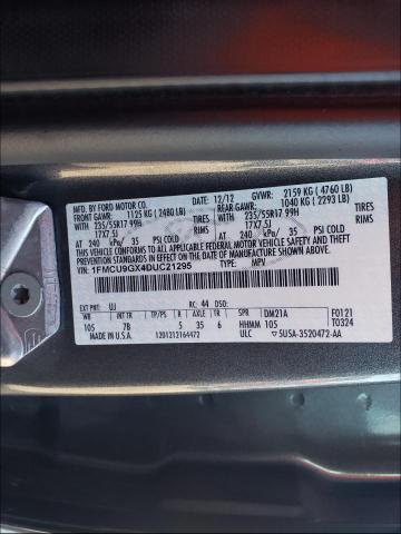 Photo 9 VIN: 1FMCU9GX4DUC21295 - FORD ESCAPE SE 