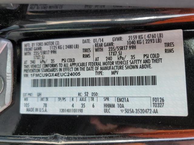 Photo 9 VIN: 1FMCU9GX4EUC24005 - FORD ESCAPE SE 