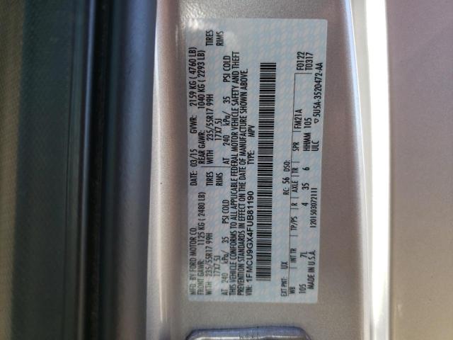 Photo 9 VIN: 1FMCU9GX4FUB81190 - FORD ESCAPE SE 