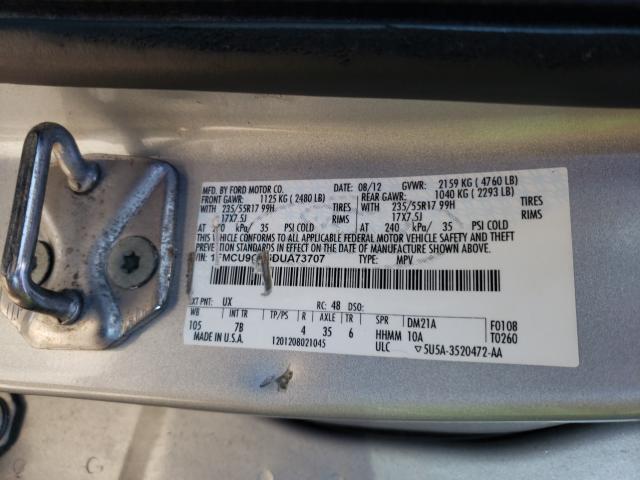 Photo 9 VIN: 1FMCU9GX5DUA73707 - FORD ESCAPE SE 