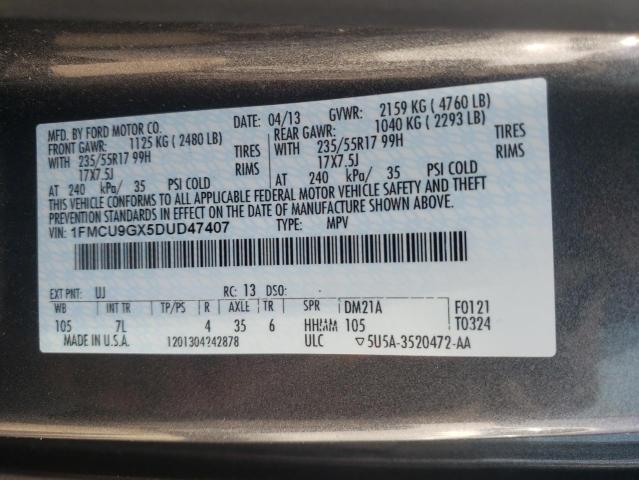 Photo 9 VIN: 1FMCU9GX5DUD47407 - FORD ESCAPE SE 