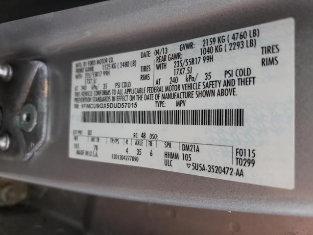 Photo 9 VIN: 1FMCU9GX5DUD57015 - FORD ESCAPE SE 