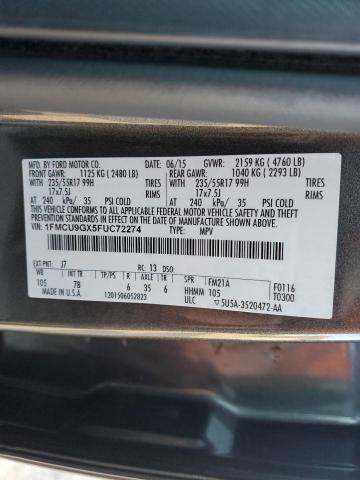 Photo 12 VIN: 1FMCU9GX5FUC72274 - FORD ESCAPE SE 