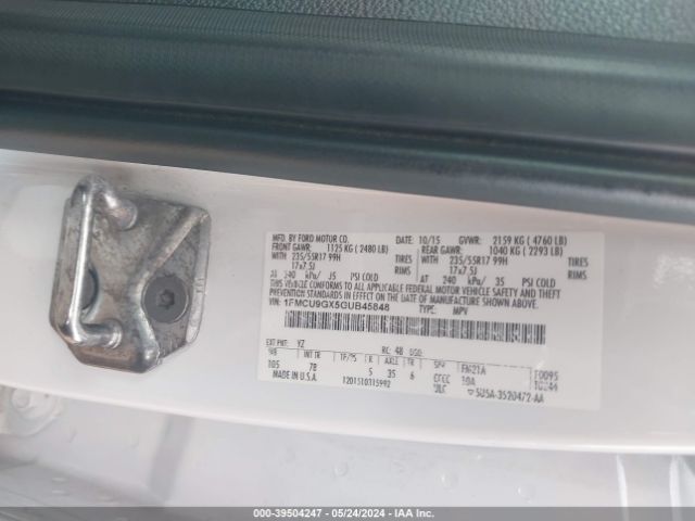 Photo 8 VIN: 1FMCU9GX5GUB45848 - FORD ESCAPE 