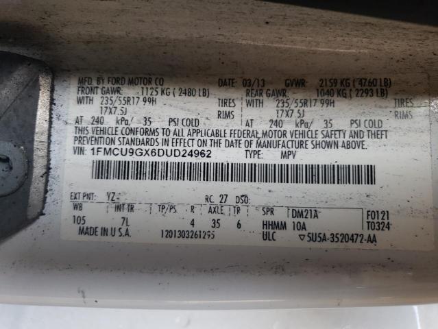 Photo 12 VIN: 1FMCU9GX6DUD24962 - FORD ESCAPE 