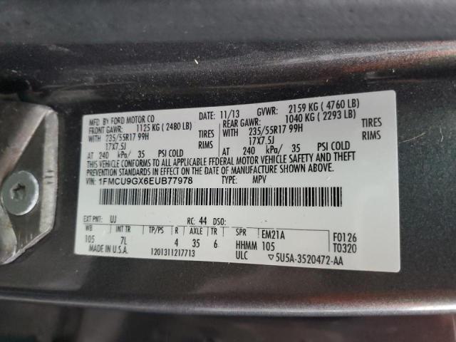 Photo 12 VIN: 1FMCU9GX6EUB77978 - FORD ESCAPE 