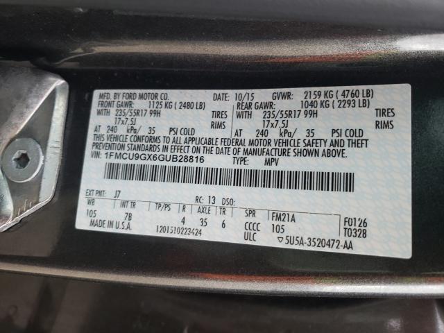 Photo 9 VIN: 1FMCU9GX6GUB28816 - FORD ESCAPE SE 