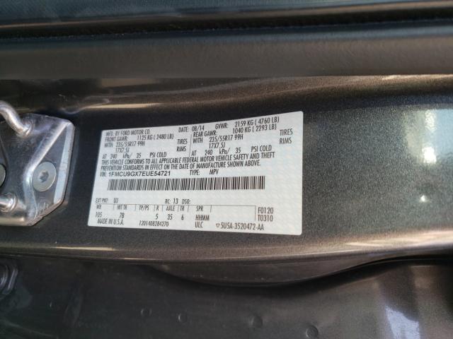 Photo 9 VIN: 1FMCU9GX7EUE54721 - FORD ESCAPE SE 