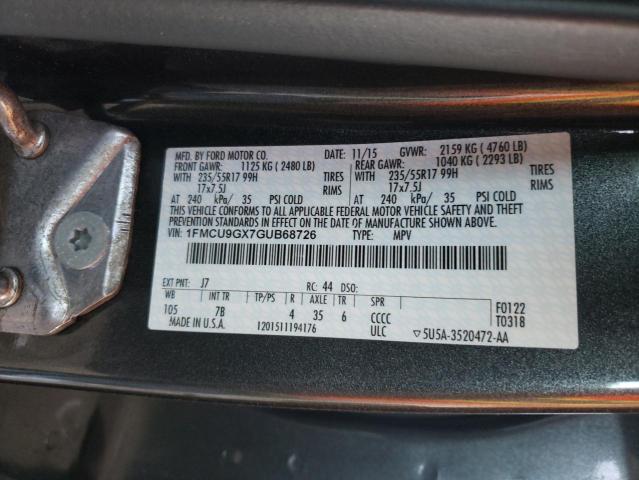 Photo 9 VIN: 1FMCU9GX7GUB68726 - FORD ESCAPE SE 