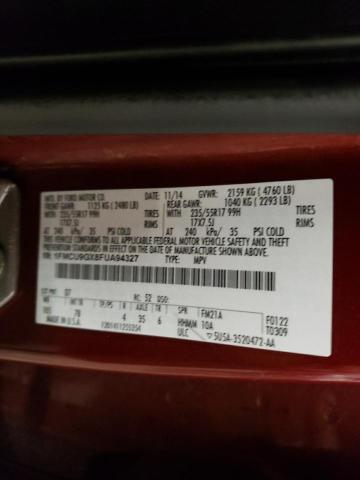 Photo 12 VIN: 1FMCU9GX8FUA94327 - FORD ESCAPE SE 