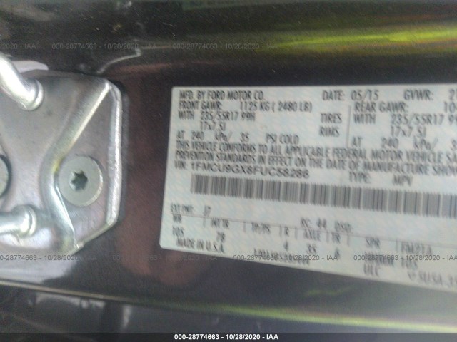 Photo 8 VIN: 1FMCU9GX8FUC58286 - FORD ESCAPE 