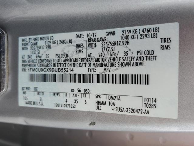 Photo 12 VIN: 1FMCU9GX9DUB55214 - FORD ESCAPE SE 