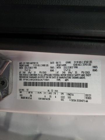 Photo 9 VIN: 1FMCU9GX9GUA71561 - FORD ESCAPE SE 