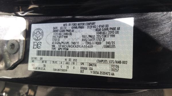 Photo 5 VIN: 1FMCU9GXXDUA55459 - FORD ESCAPE 