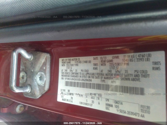 Photo 8 VIN: 1FMCU9GXXEUB25656 - FORD ESCAPE 