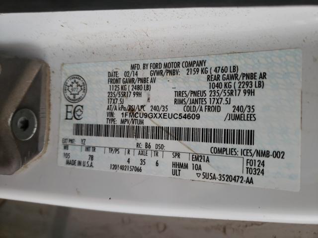 Photo 9 VIN: 1FMCU9GXXEUC54609 - FORD ESCAPE SE 