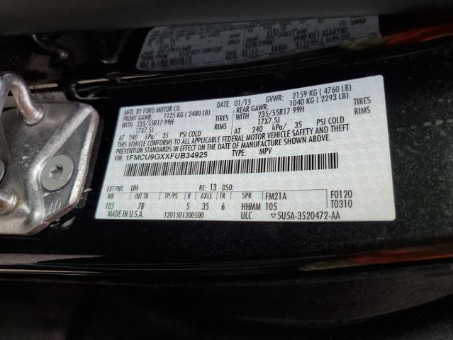 Photo 9 VIN: 1FMCU9GXXFUB34925 - FORD ESCAPE SE 