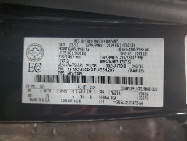 Photo 12 VIN: 1FMCU9GXXFUB51207 - FORD ESCAPE SE 