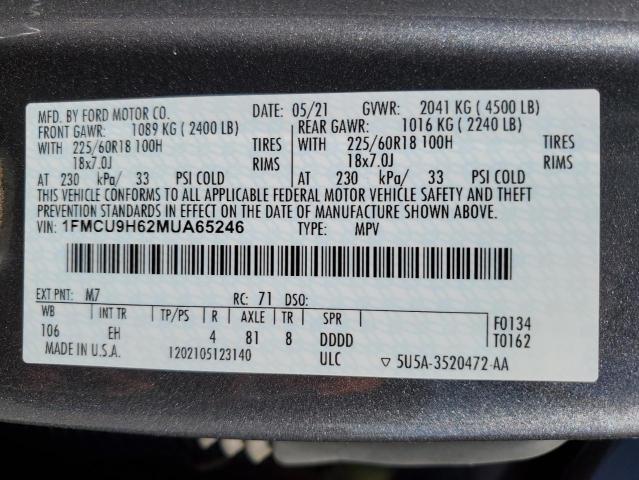 Photo 13 VIN: 1FMCU9H62MUA65246 - FORD ESCAPE SEL 