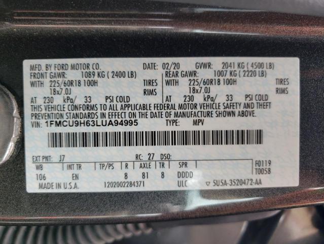 Photo 12 VIN: 1FMCU9H63LUA94995 - FORD ESCAPE 