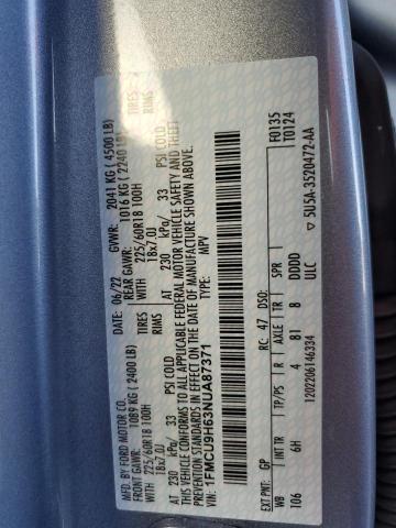 Photo 12 VIN: 1FMCU9H63NUA87371 - FORD ESCAPE SEL 