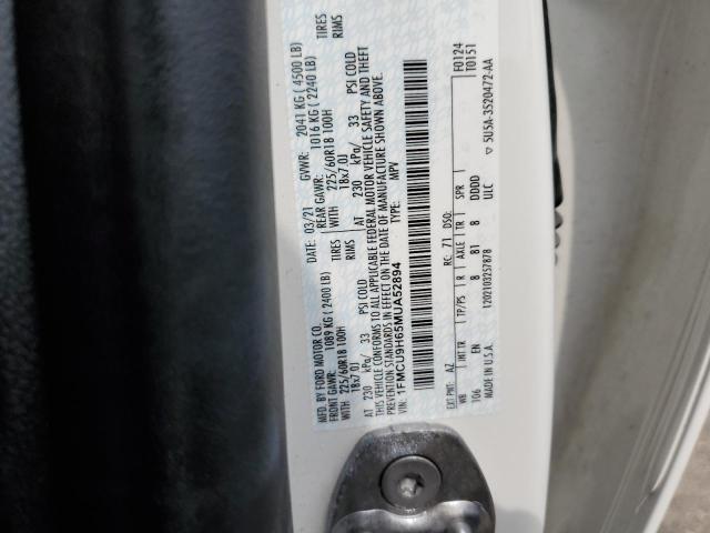 Photo 11 VIN: 1FMCU9H65MUA52894 - FORD ESCAPE SEL 