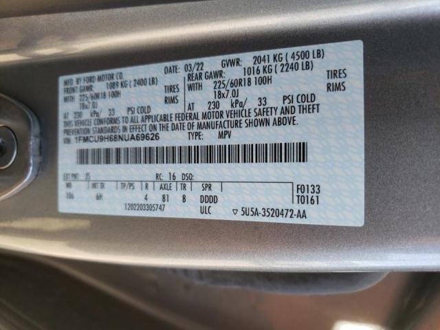 Photo 12 VIN: 1FMCU9H68NUA69626 - FORD ESCAPE SEL 