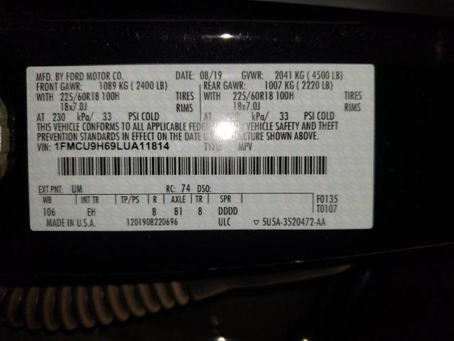 Photo 9 VIN: 1FMCU9H69LUA11814 - FORD ESCAPE SEL 