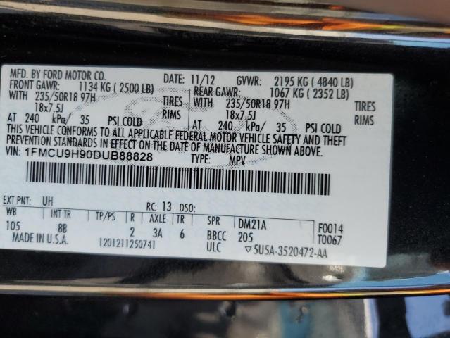 Photo 12 VIN: 1FMCU9H90DUB88828 - FORD ESCAPE SEL 