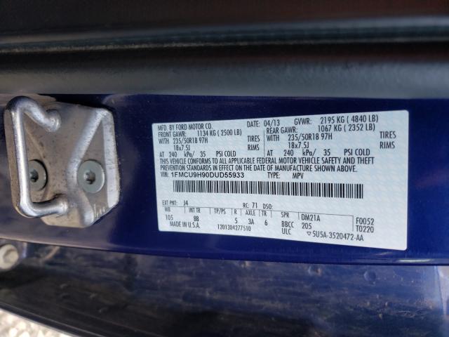 Photo 9 VIN: 1FMCU9H90DUD55933 - FORD ESCAPE SEL 