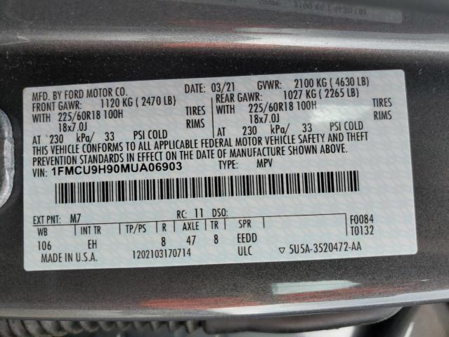 Photo 13 VIN: 1FMCU9H90MUA06903 - FORD ESCAPE SEL 