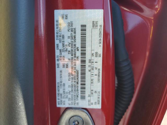 Photo 12 VIN: 1FMCU9H91MUA06697 - FORD ESCAPE SEL 